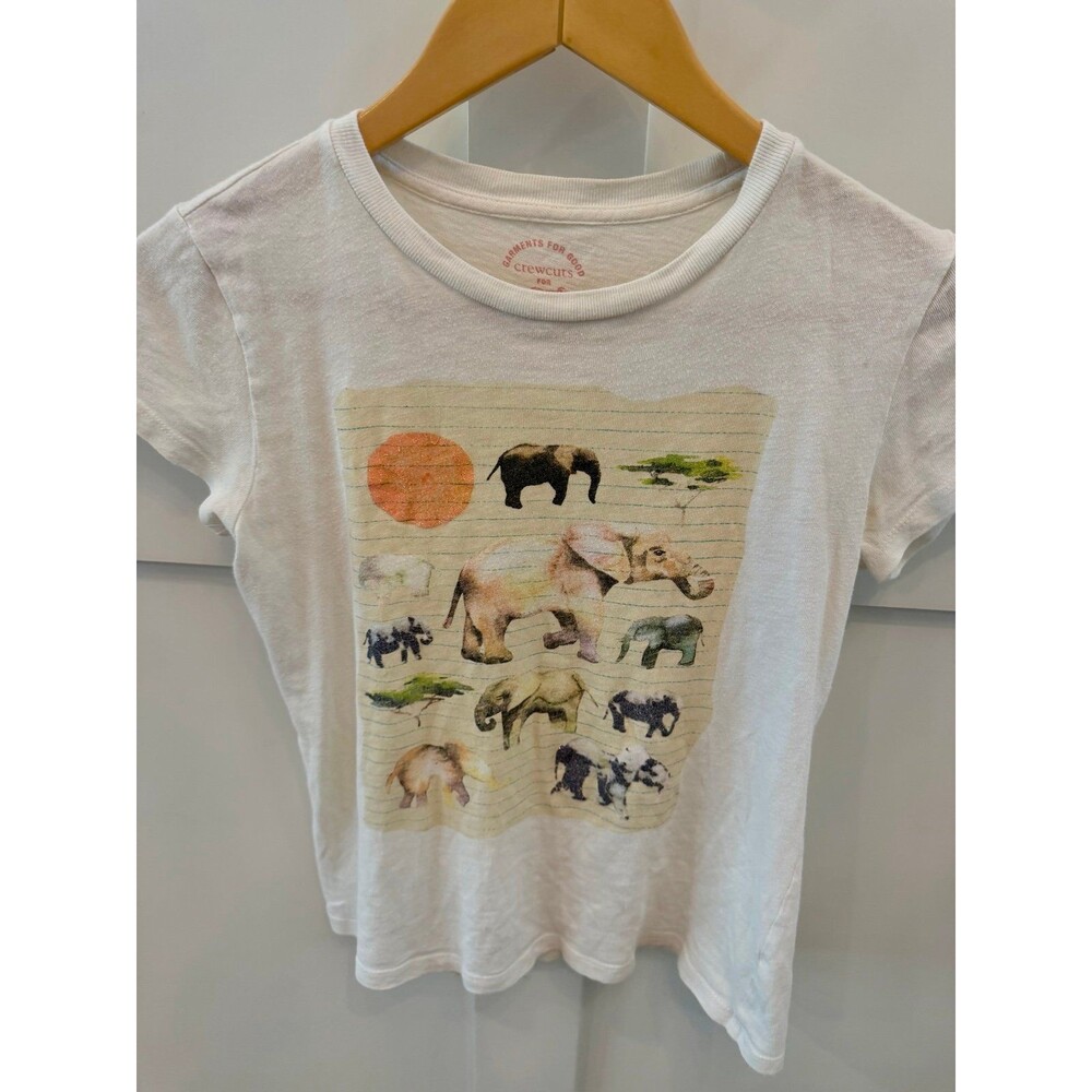Girls J Crew Crewcuts David S. Elephants Foundation T-shirt Shirt Sz 14